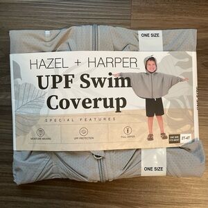 Hazel+Harper Kids Gray Shark UPF Swim Coverup OS -NWT